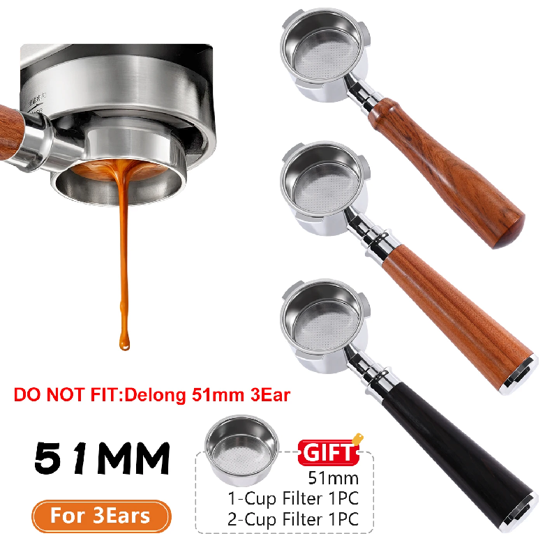 Coffee Equipment Accessories - Бездонный портафильтр для кофе 51 мм