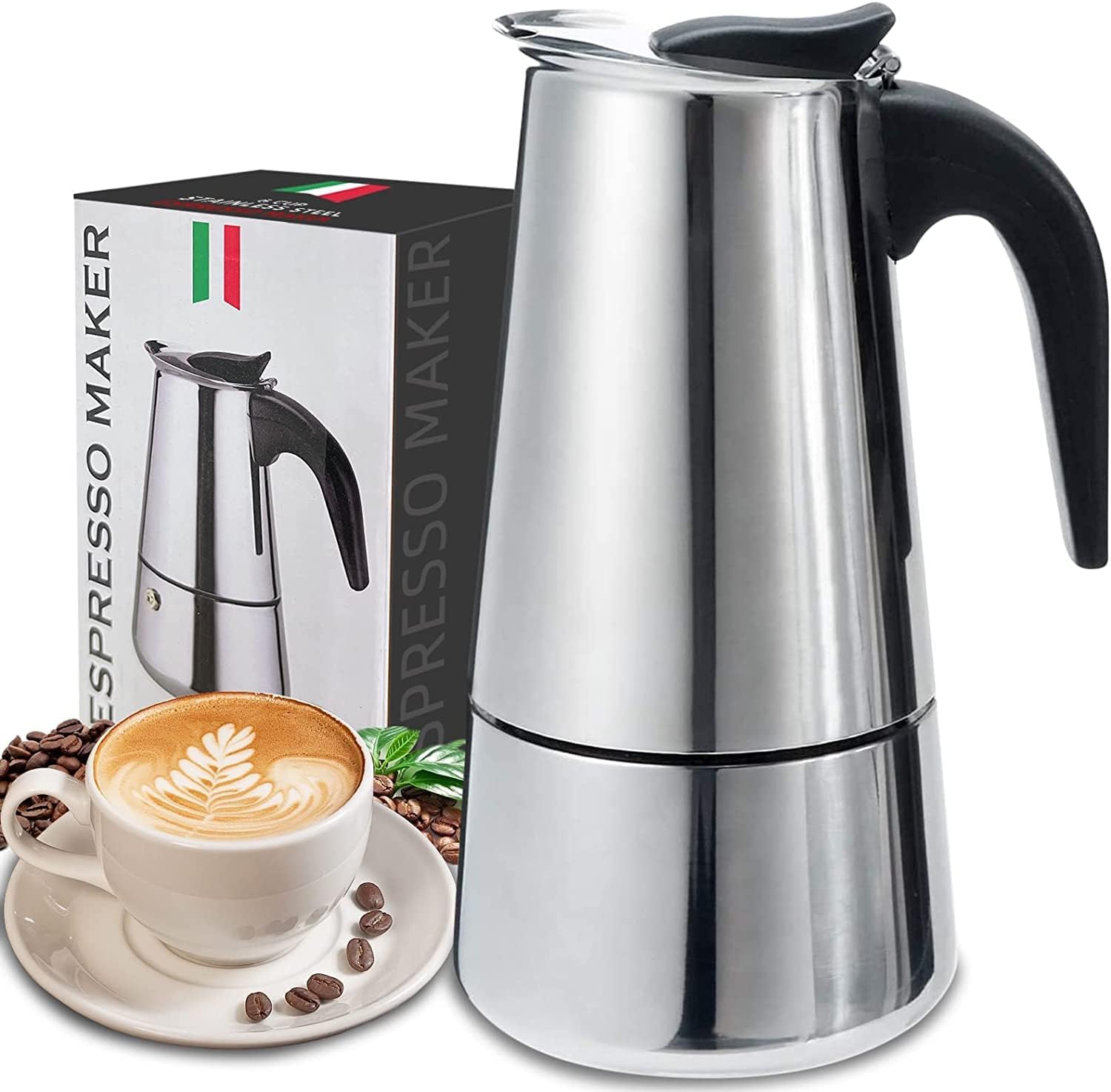 4/6/9 чашек Moka Pot Caffe Mac – обзор и цена Coffee Equipment Accessories